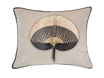 Fan Black on Natural Lounge Cushion